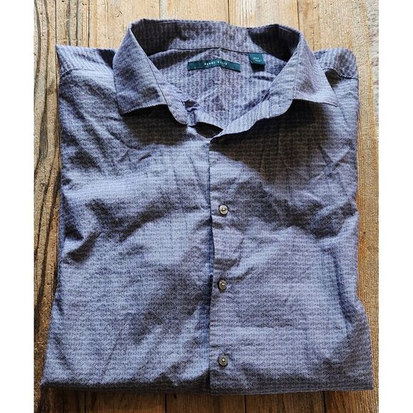 Perry Ellis Mens 3XLT Shirt‎ Purple Button Up Long Sleeve 100% Cotton - Picture 1 of 6